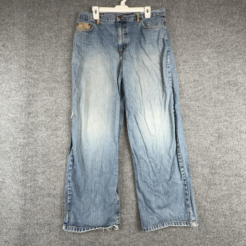 Vintage Bugle Boy Jeans Mens 36x30 Light Wash Blue Relaxed Straight Denim 90s
